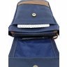 Небольшая наплечная мужская сумка синего цвета с клапаном VATTO (11817) - 8