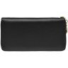 Великий жіночий шкіряний гаманець чорного кольору на зап'ястя Keizer 66275 - 1
