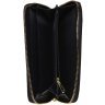 Большой женский кожаный кошелек черного цвета на запястье Keizer 66275 - 5