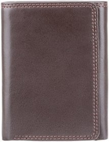 Компактний гаманець потрійного складання з коричневої шкіри з RFID - Visconti 66375