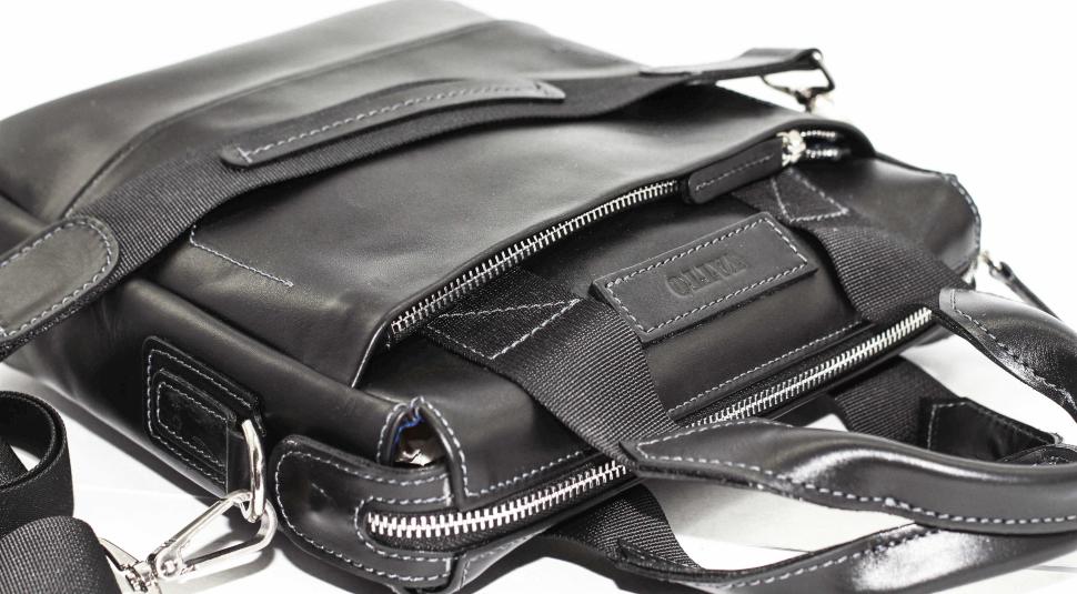 Стильна чоловіча сумка планшет з гладкої шкіри з ручками VATTO (12016)