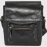 Кожаная сумка на плечо черного цвета VATTO (12116) - 3