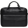 Чоловіча сумка великого розміру під ноутбук та документи з натуральної шкіри чорного кольору Keizer (21336) - 2