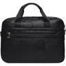 Чоловіча сумка великого розміру під ноутбук та документи з натуральної шкіри чорного кольору Keizer (21336) - 3