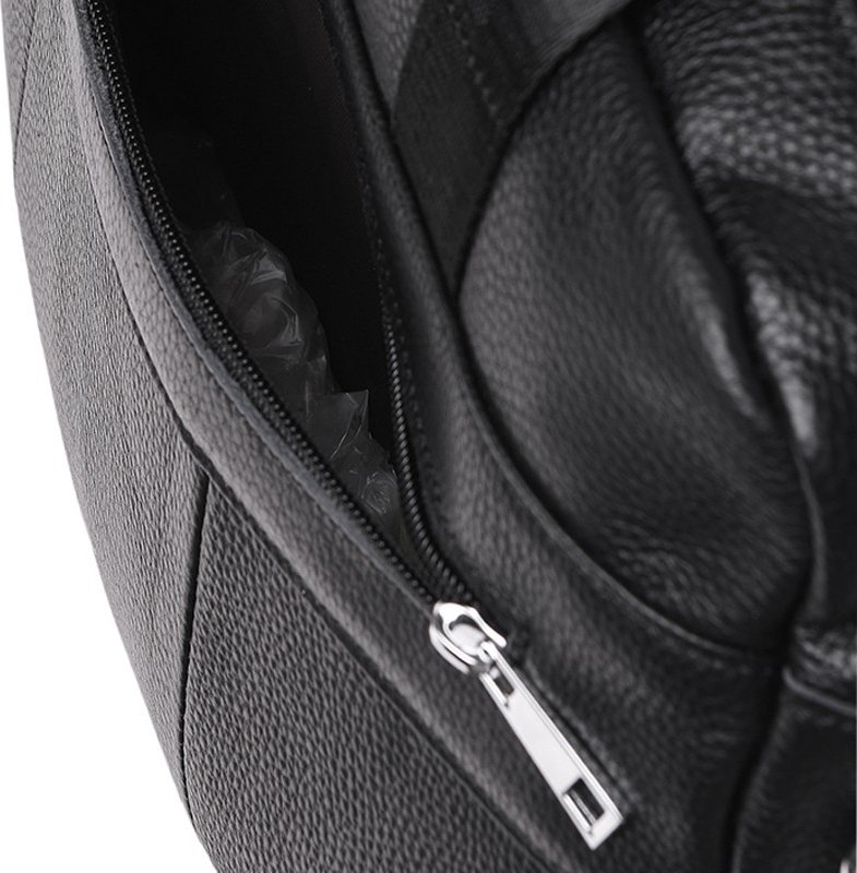 Чоловіча сумка великого розміру під ноутбук та документи з натуральної шкіри чорного кольору Keizer (21336)