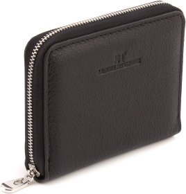 Черный женский кошелек из натуральной кожи на молнии ST Leather 1767275