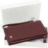 Великий жіночий гаманець із натуральної шкіри бордового кольору ST Leather 1767475 - 11