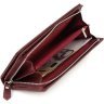 Крупный женский кошелек из натуральной кожи бордового цвета ST Leather 1767475 - 10