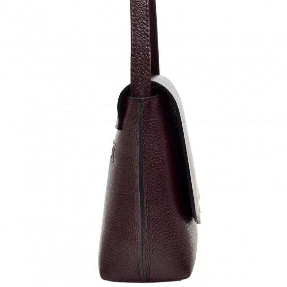 Бордовая женская сумка из фактурной кожи высокого качества Desisan (3122-339)