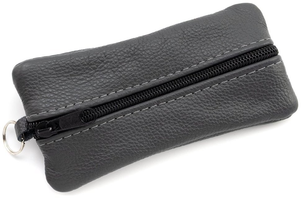 Большая кожаная ключница с двумя отделениями Leather Collection 97775 темно-серого цвета фото №1 Большая кожаная ключница с двумя отделениями Leather Collection 97775 темно-серого цвета modnotak фото №1