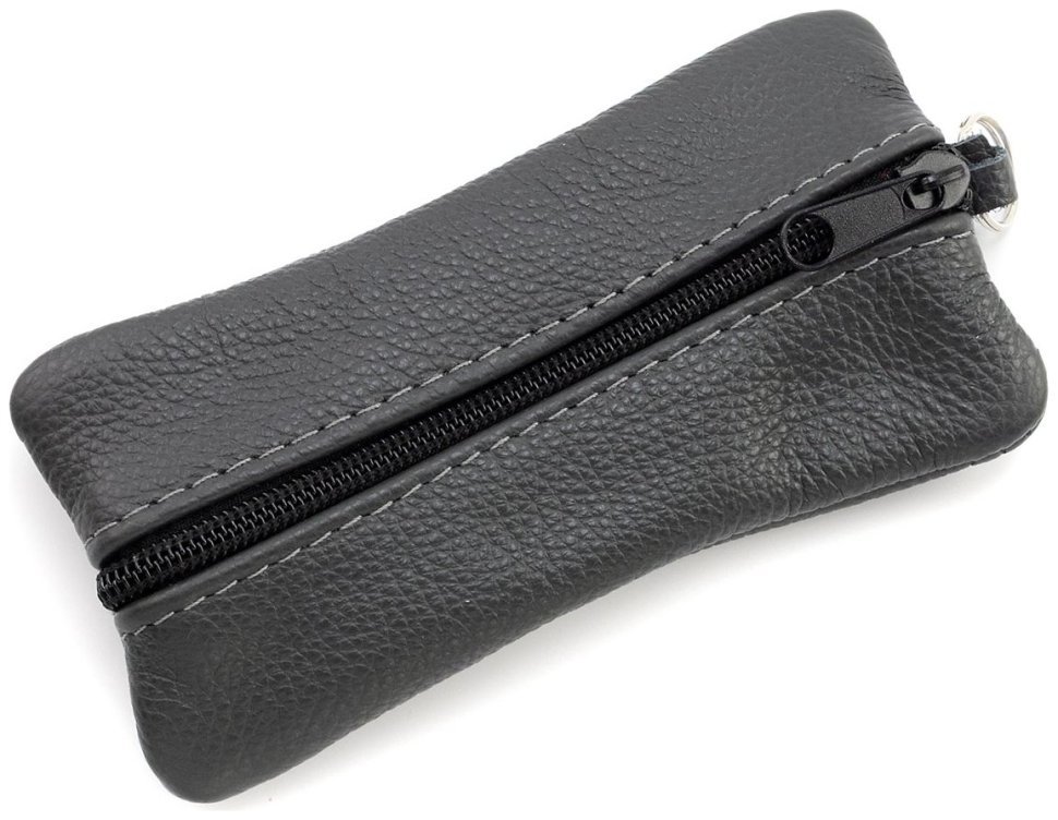 Большая кожаная ключница с двумя отделениями Leather Collection 97775 темно-серого цвета фото №4 Большая кожаная ключница с двумя отделениями Leather Collection 97775 темно-серого цвета modnotak фото №4