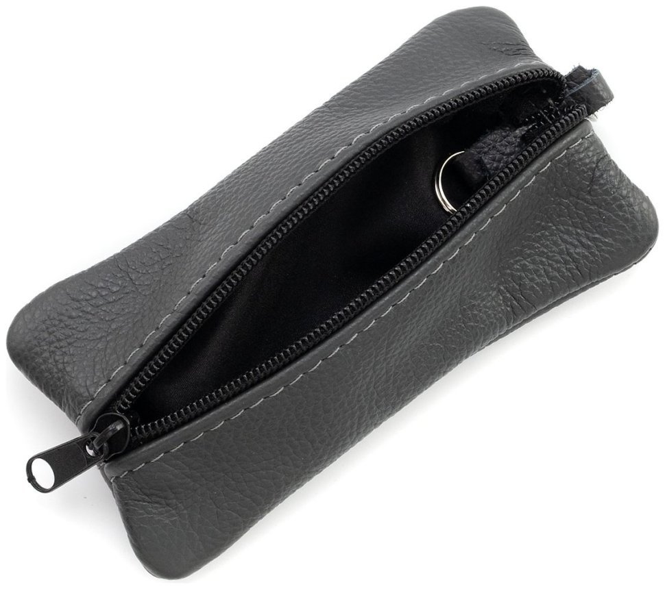 Большая кожаная ключница с двумя отделениями Leather Collection 97775 темно-серого цвета фото №6 Большая кожаная ключница с двумя отделениями Leather Collection 97775 темно-серого цвета modnotak фото №6