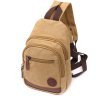 Середня чоловіча сумка-рюкзак із щільного текстилю пісочного кольору Vintagе 2422178 - 1