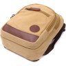 Средняя мужская сумка-рюкзак из плотного текстиля песочного цвета Vintagе 2422178 - 3