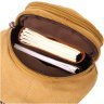Средняя мужская сумка-рюкзак из плотного текстиля песочного цвета Vintagе 2422178 - 5