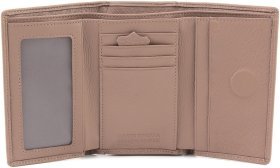 Женский кожаный кошелек пудрового цвета с монетницей Marco Coverna 68675