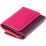 Рожево-фіолетовий жіночий гаманець потрійного додавання з натуральної шкіри Visconti Biola 68875 - 10