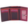 Рожево-фіолетовий жіночий гаманець потрійного додавання з натуральної шкіри Visconti Biola 68875 - 2