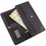 Великий жіночий гаманець чорного кольору з натуральної шкіри з блоком під карти Tony Bellucci (10882) - 6