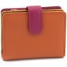 Компактный женский кошелек оранжево-розового цвета из натуральной кожи Visconti Bali 69275 - 1