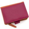 Компактный женский кошелек оранжево-розового цвета из натуральной кожи Visconti Bali 69275 - 4