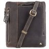 Невелика чоловіча шкіряна сумка через плече у коричневому кольорі Visconti Roy 70676 - 1