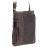Невелика чоловіча шкіряна сумка через плече у коричневому кольорі Visconti Roy 70676 - 4
