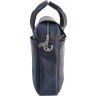 Мужская сумка-портфель из натуральной кожи крейзи хорс синего цвета TARWA (21735) - 5