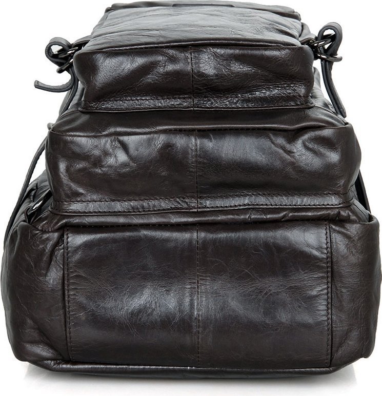 Кожаный мужской рюкзак трансформер на два отделения VINTAGE STYLE (14149)
