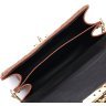 Маленькая женская сумка из коричневой эко-кожи на цепочке Vintage (18705) - 4