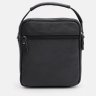 Маленька чоловіча сумка-барсетка із фактурної шкіри чорного кольору Keizer 71676 - 3