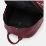 Бордовий жіночий рюкзак з екошкіри на блискавці Monsen 71776 - 5