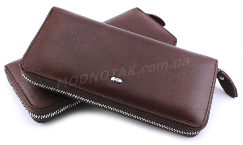 Фирменный кожаный женский кошелек на молнии ST Leather Accessories (17054)