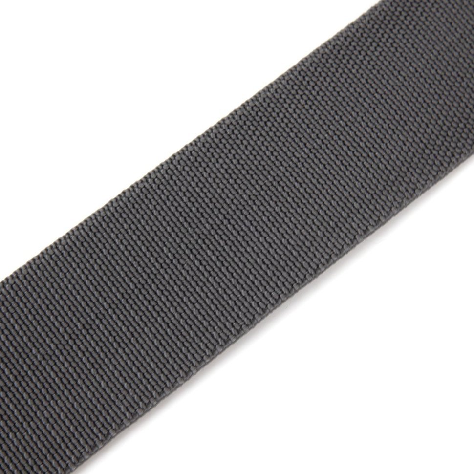 Чоловічий текстильний ремінь сірого кольору з пряжкою Vintage (2420534)
