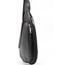 Практичный мужской слинг-рюкзак на одно плечо из телячьей кожи черного цвета Tarwa (19653) - 3