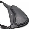 Практичный мужской слинг-рюкзак на одно плечо из телячьей кожи черного цвета Tarwa (19653) - 6