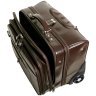 Дорожня сумка с выдвижной ручкой из натуральной качественной кожи Vip Collection 102676 (коричневый цвет) modnotak фото - 6