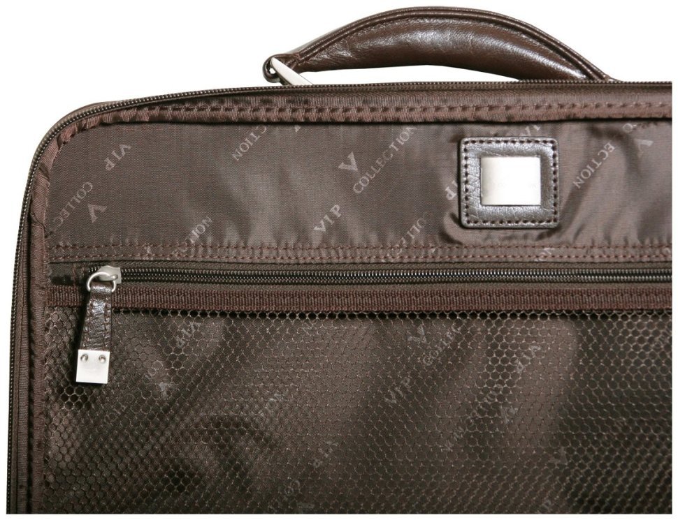 Дорожня сумка с выдвижной ручкой из натуральной качественной кожи Vip Collection 102676 (коричневый цвет) modnotak фото №8