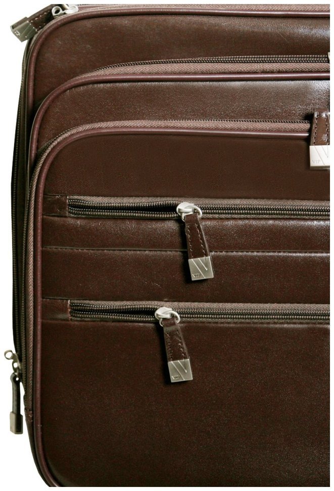 Дорожня сумка с выдвижной ручкой из натуральной качественной кожи Vip Collection 102676 (коричневый цвет) modnotak фото №10