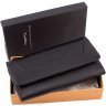 Кожаный длинный кошелек черного цвета на магнитах Tony Bellucci (10526) - 10