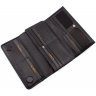 Кожаный длинный кошелек черного цвета на магнитах Tony Bellucci (10526) - 6