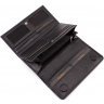 Кожаный длинный кошелек черного цвета на магнитах Tony Bellucci (10526) - 7