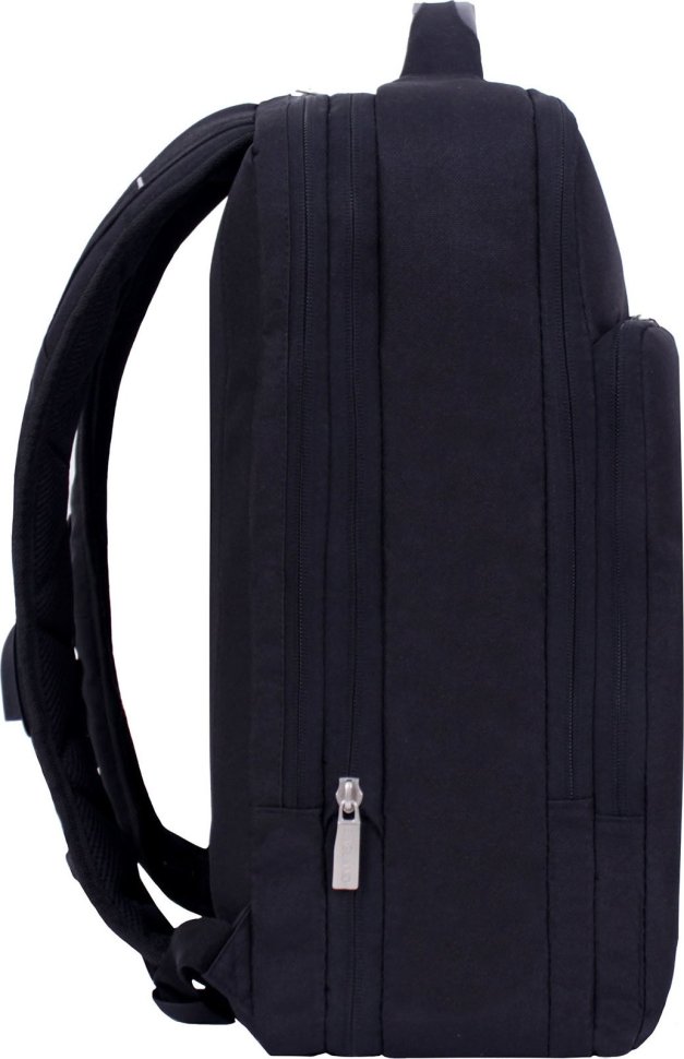 Повседневный мужской рюкзак из черного текстиля с отсеком под ноутбук Bagland (53076)