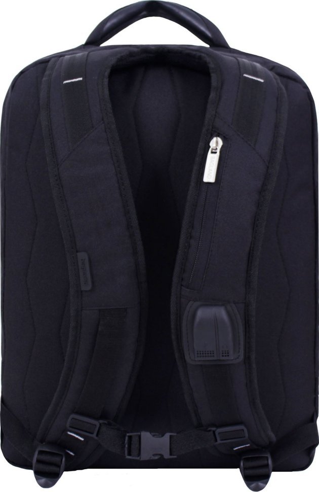 Повсякденний чоловічий рюкзак із чорного текстилю з відсіком під ноутбук Bagland (53076)