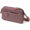 Жіноча сумка-клатч із фактурної шкіри пудрового кольору Vintage (2422126) - 2
