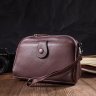 Жіноча сумка-клатч із фактурної шкіри пудрового кольору Vintage (2422126) - 7