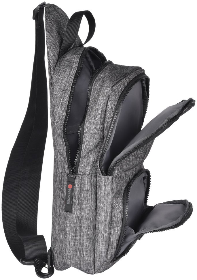 Рюкзак-слінг, Wenger Console Cross Body Bag, сірий modnotak фото №7