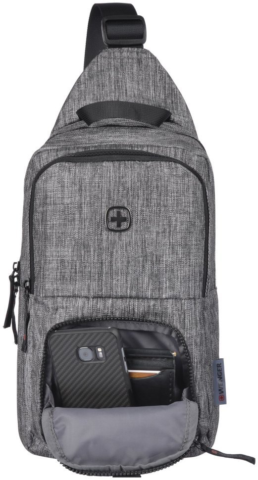 Рюкзак-слінг, Wenger Console Cross Body Bag, сірий modnotak фото №8
