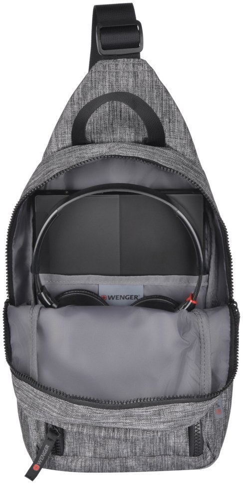 Рюкзак-слінг, Wenger Console Cross Body Bag, сірий modnotak фото №10