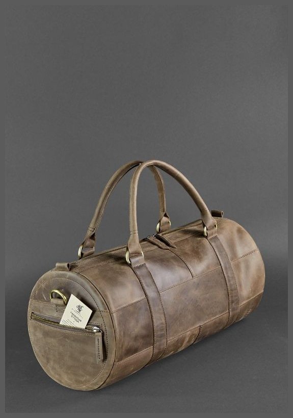 Велика чоловіча сумка темно-коричневого кольору BlankNote Harper (12652)